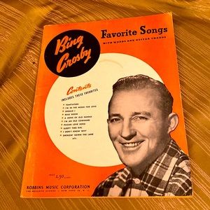 Vintage Bing Crosby Songbook With Cords